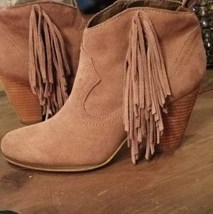 Steve Madden fringe booties